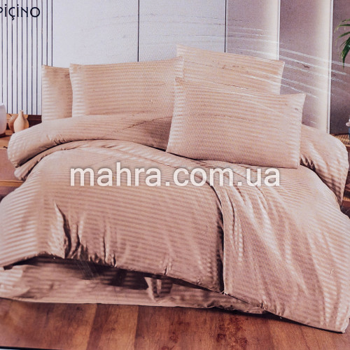 Фото  товара Постіль SATIN DELUXE євро БЕЖ