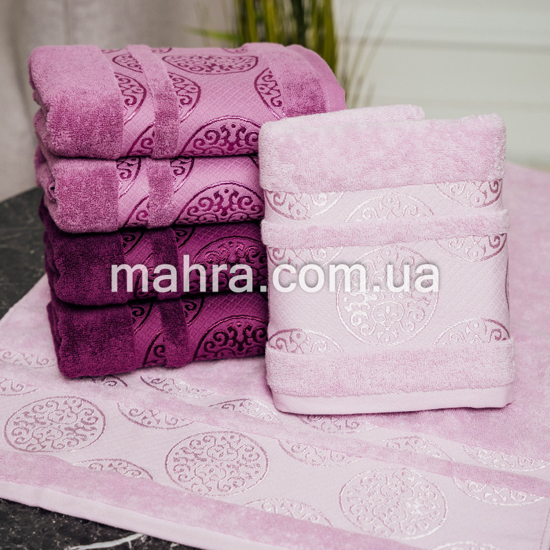 Рушники кружки фіолетові - фото 2