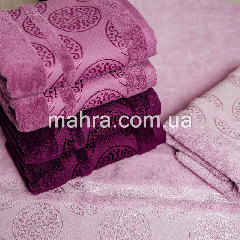 Рушники кружки фіолетові - фото 3