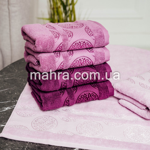 Фото  товара Рушники кружки фіолетові