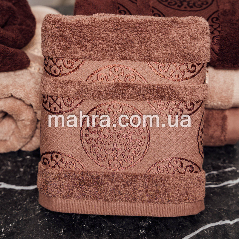 Рушники кружки коричневі - фото 3