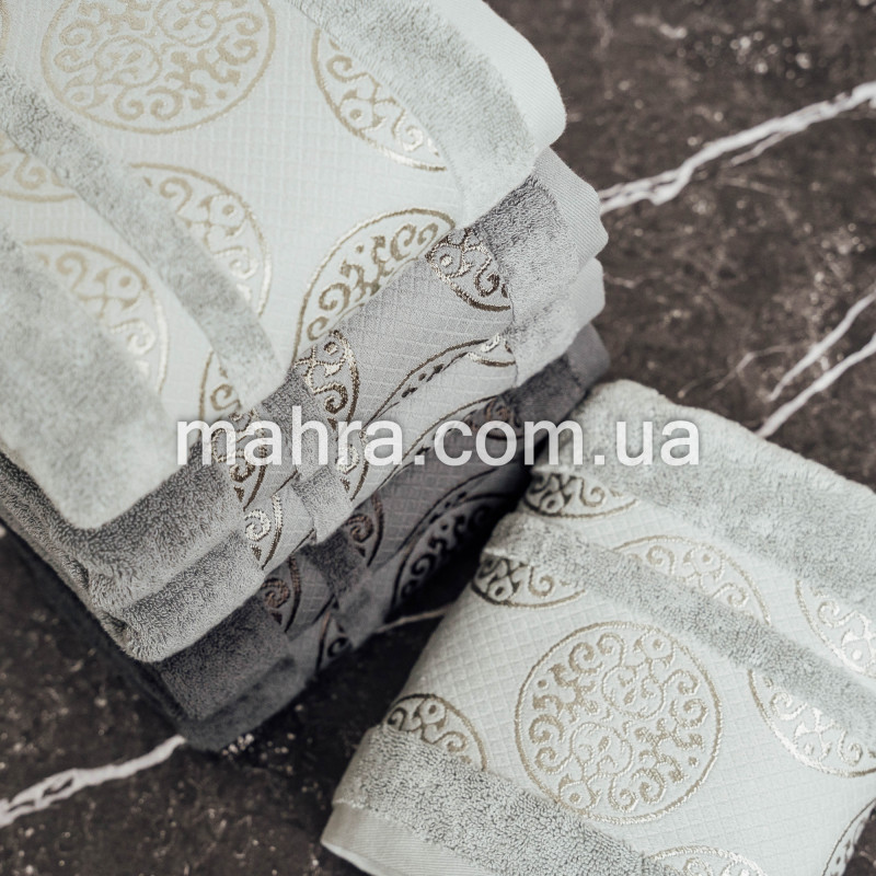 рушники кружки сірі - фото 3