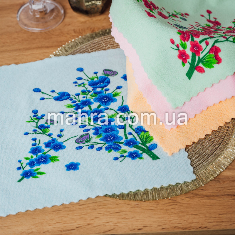 серветки фібра троянди 30*30 - фото 2