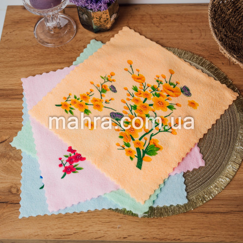 Фото  товара салфетки микрофибра розочки 30*30