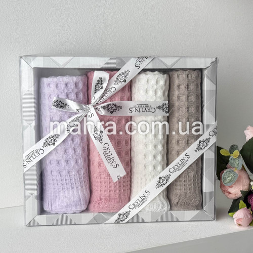 Фото  товара Набор вафельных полотенец 