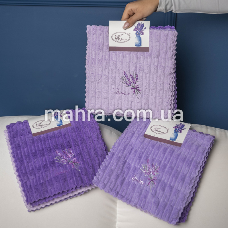 Кухонні серветки для рук лаванда - фото 1