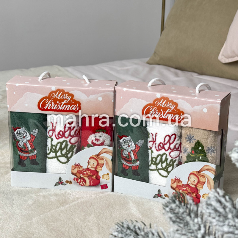 Набір рушників трійка новорічні - фото 2