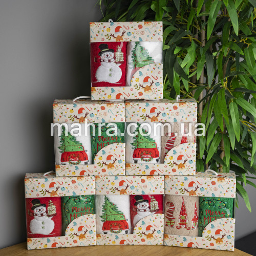 Фото  товара Набір кухонних рушників новий рік 2ка