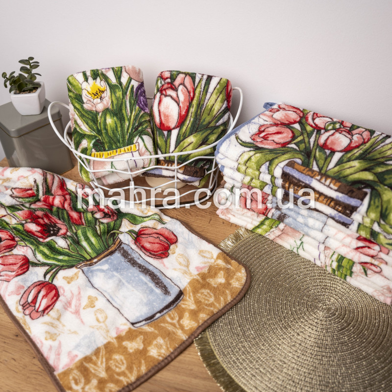 Кухонні рушники з тюльпанами - фото 1