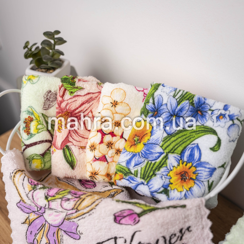 Рушники для рук Квіти фібра - фото 2