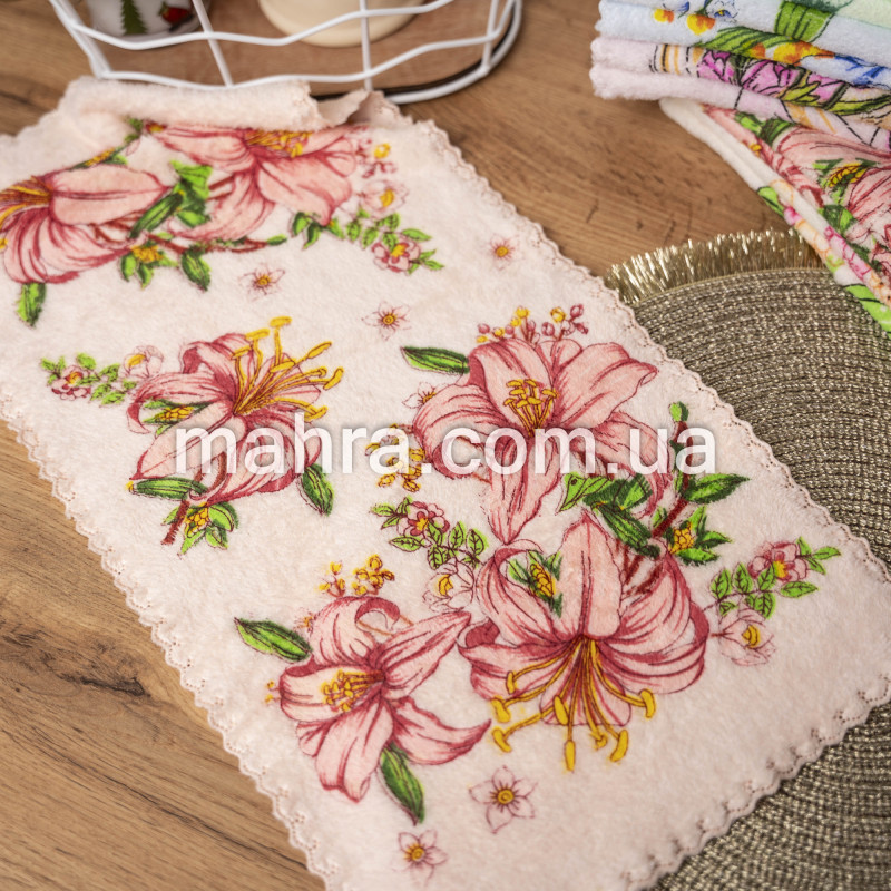 Рушники для рук Квіти фібра - фото 7