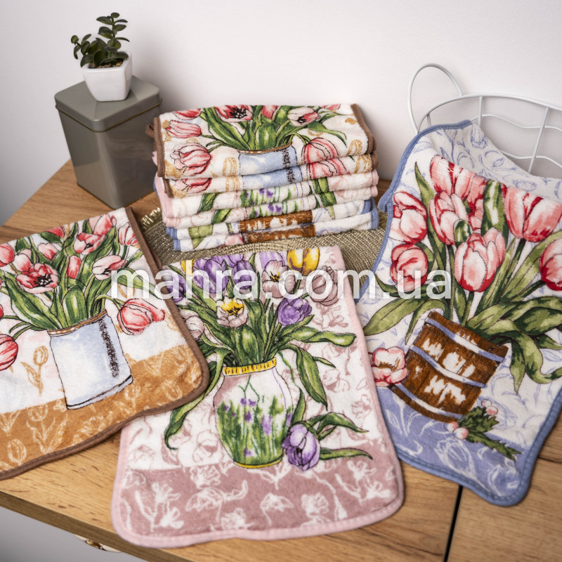 Рушники для рук з тюльпанами - фото 1