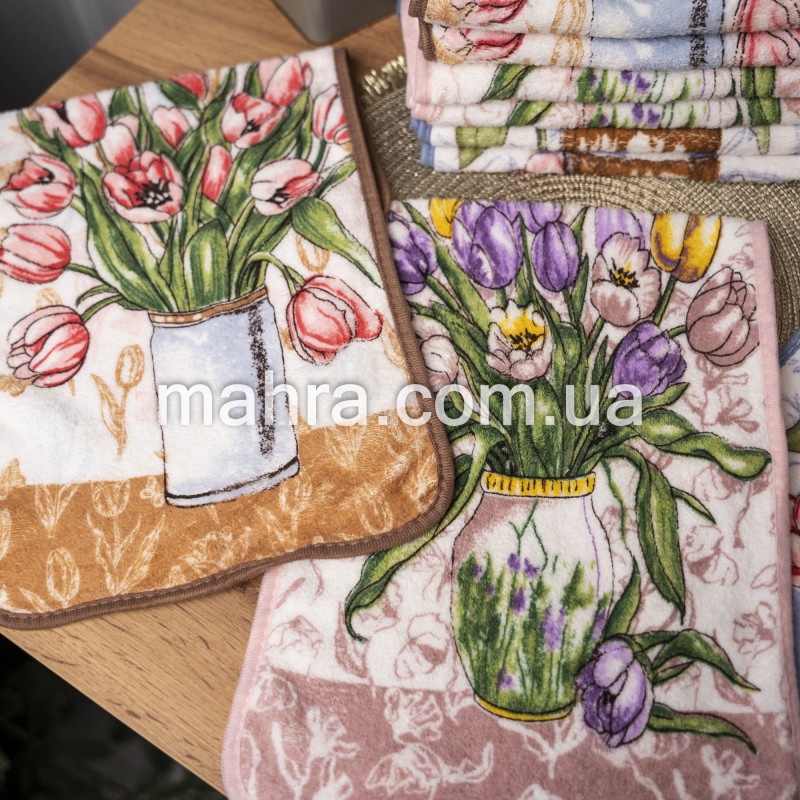 Рушники для рук з тюльпанами - фото 3