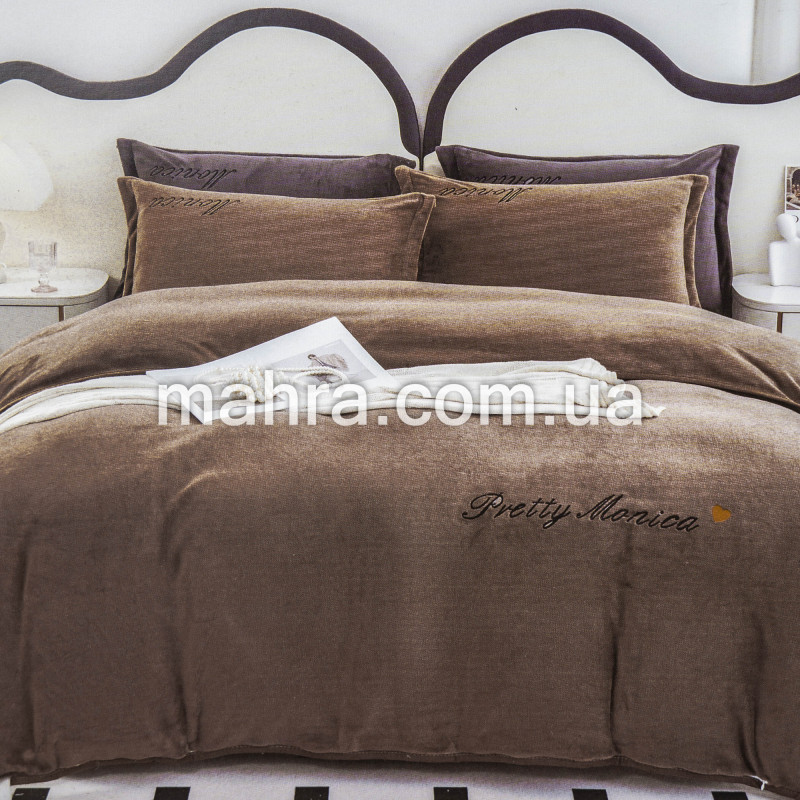 Постіль Monica шоколад євро - фото 1