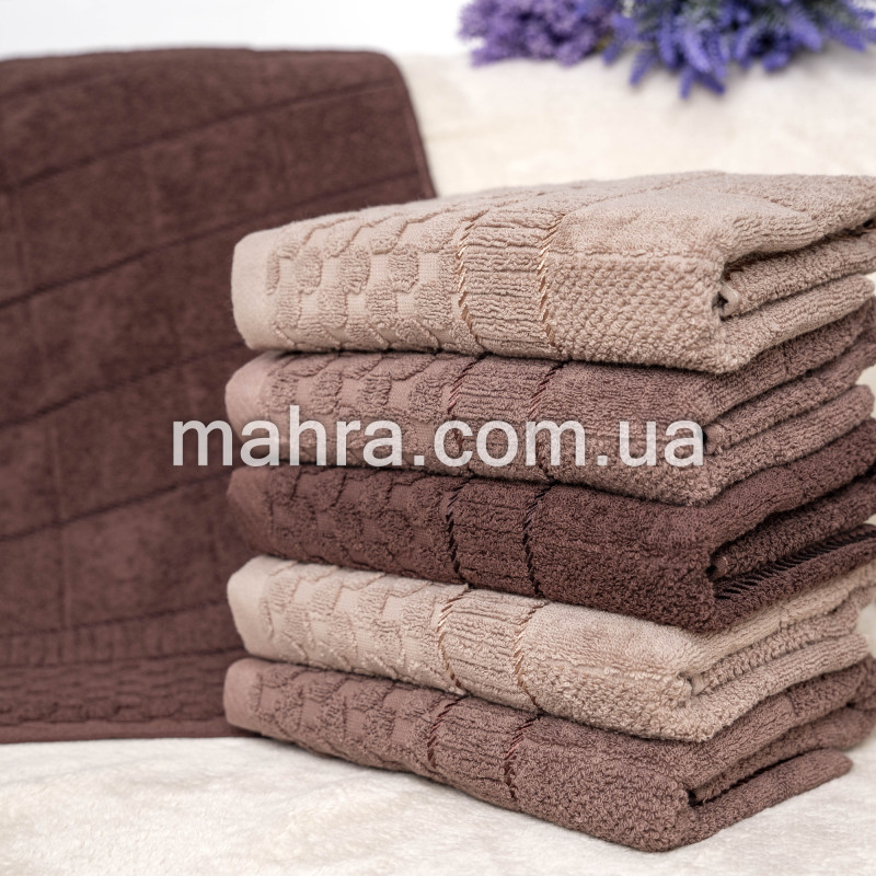 Рушники тиснення коричневі  - фото 4