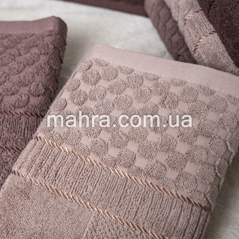 Рушники тиснення коричневі  - фото 2