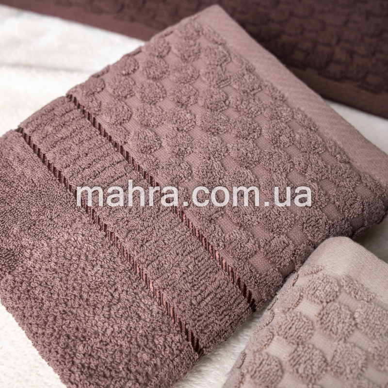 Рушники тиснення коричневі  - фото 5