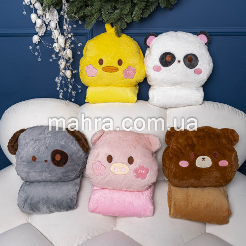 Фото  товара Игрушка животное с пледом