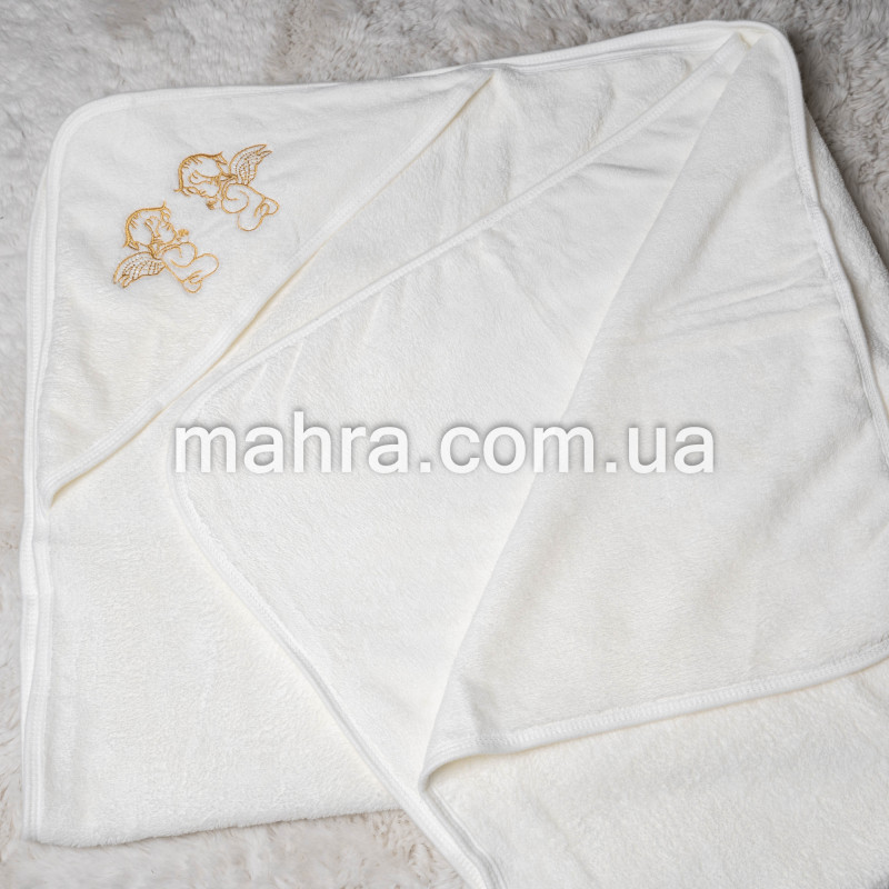 Крижма з капюшоном золото - фото 2