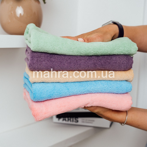Фото  товара Рушники однотонні фібра