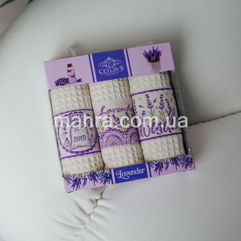 НАБІР ТУРЕЦЬКИХ ВАФЕЛЬНИХ РУШНИКІВ №353 - фото 2