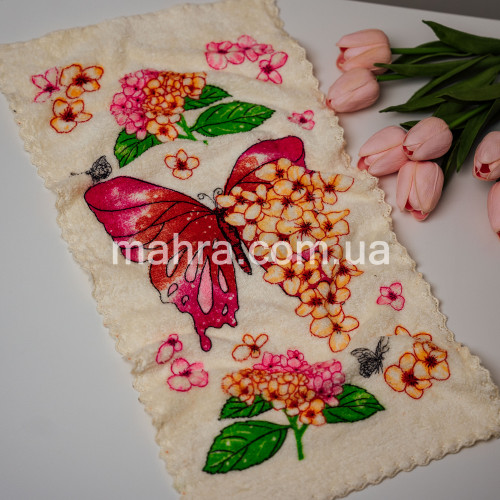 Фото  товара Полотенца для рук  Цветы фибра