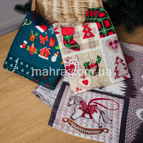 Фото  товара Полотенца кухонные Новогодний лен