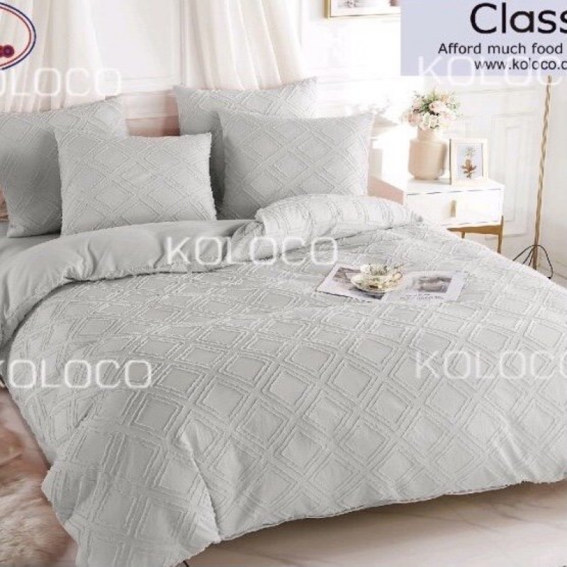 Комплект постельного белья KOLOCO фланелевое ромб - фото 1