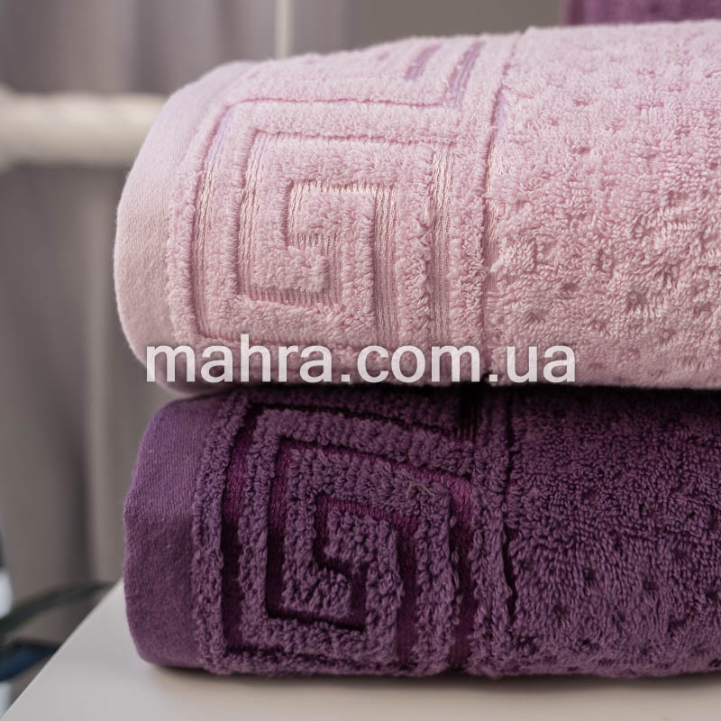  Полотенца объятия из махры фиолетовые   - фото 3