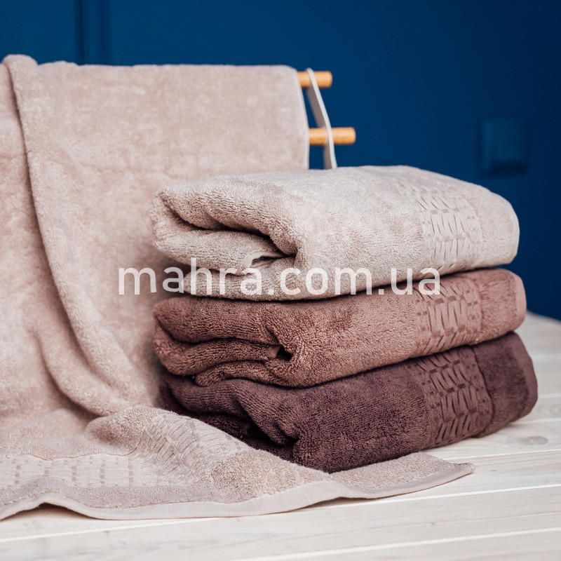 Рушники банні Мереживо комфорту коричневі - фото 3