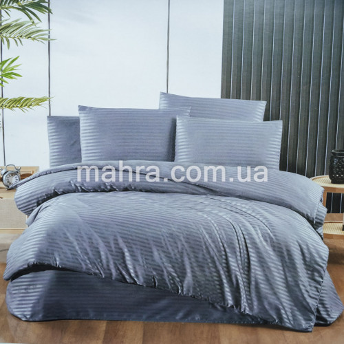 Фото  товара  Постель JUANA SATIN POLOSKI антрацит евро  